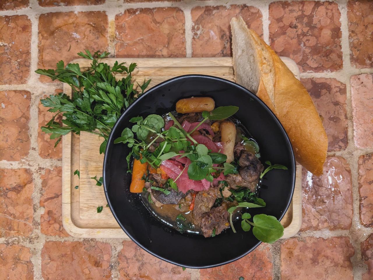 Slow-Cooked Beef Shank and Neck Stew.