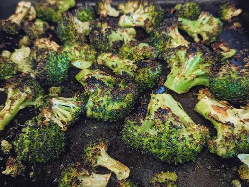 Charred broccoli.