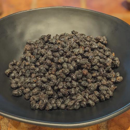 A photo of douchi, or fermented black beans.