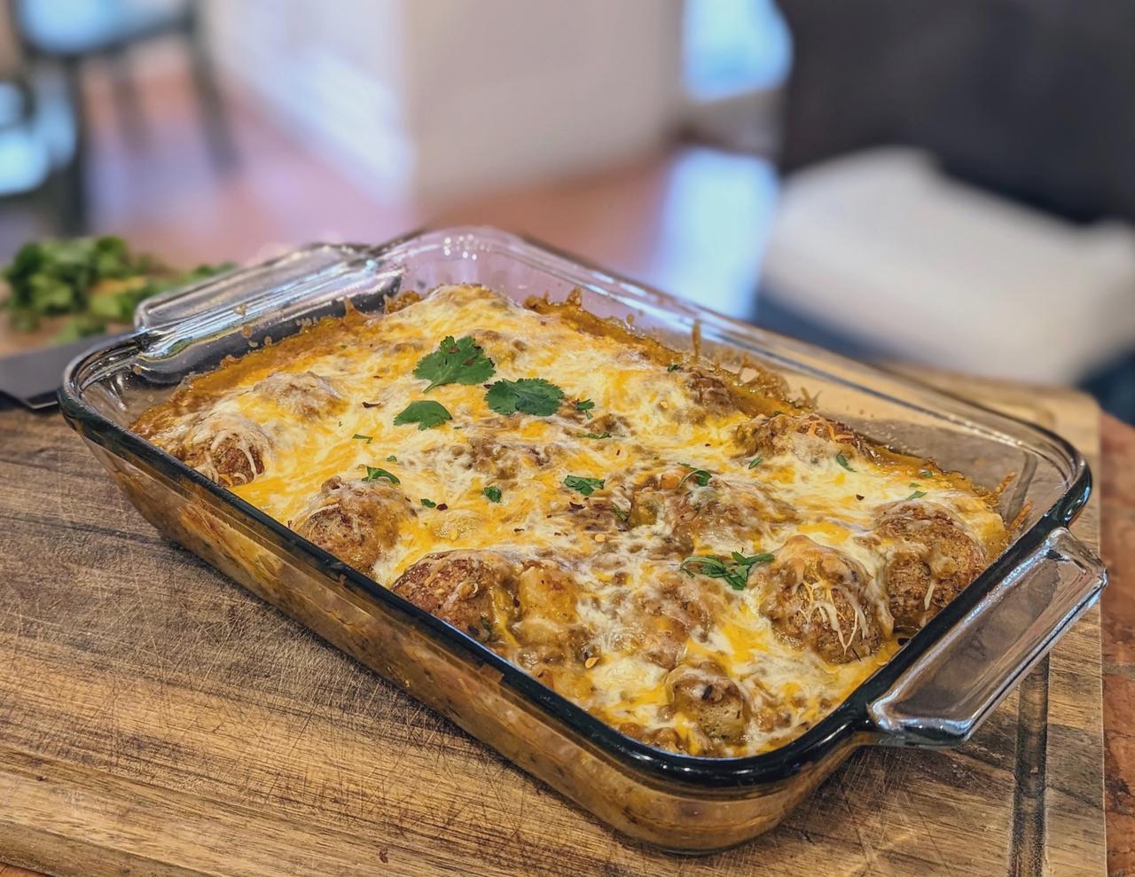 Cozy Gnocchi Meatball Bake