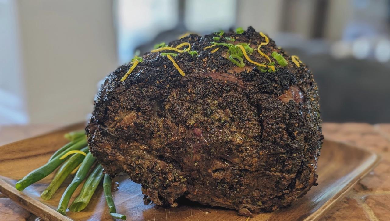 Dijon Mustard & Paprika-Crusted Standing Rib Roast