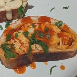 Buffalo Chicken Garbage Bread