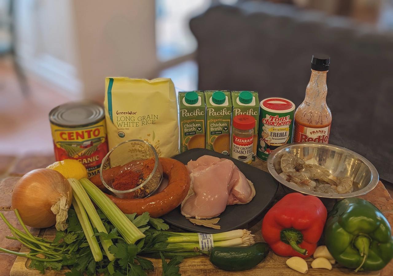 Ingredients for Korean Gumbo