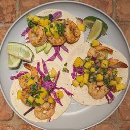 Mango and Spicy Grilled Shrimp Tacos