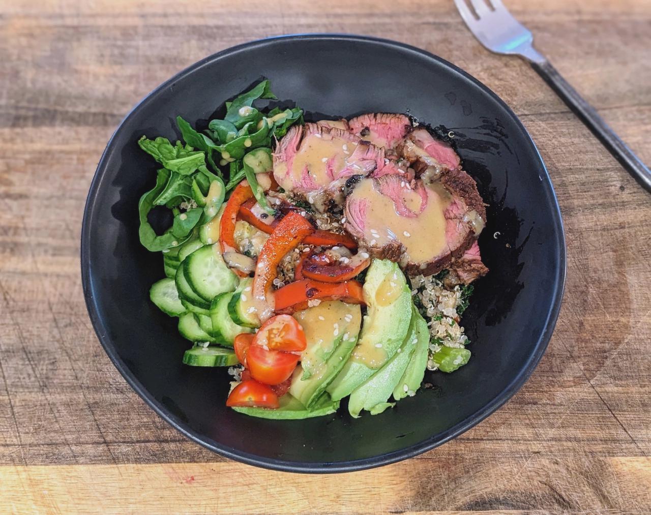 Marinated Steak Grain Bowl