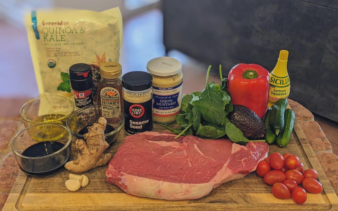 Ingredients for Marinated Steak Grain Bowl