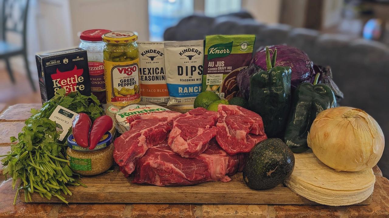 Ingredients for Mississippi Pot Roast Tacos