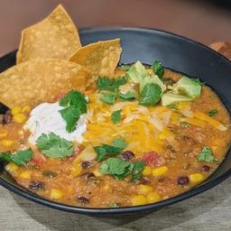 Roasted Cauliflower Taco Soup