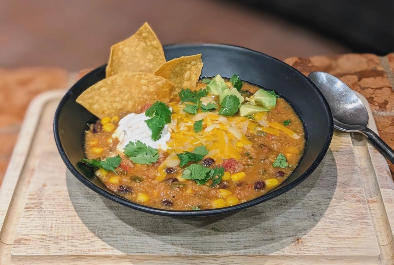 Roasted Cauliflower Taco Soup