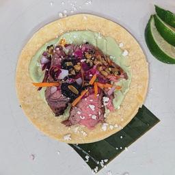 Spicy Cranberry-Pepita Salsa Macha Tacos