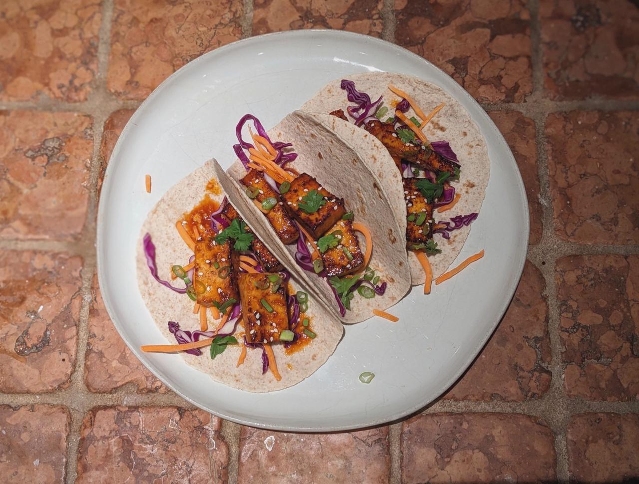 Spicy Gochujang Tofu Tacos