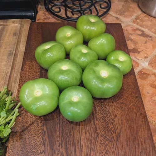 Fresh tomatillos.