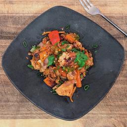 Honey Soy-Glazed Salmon and Sweet Potato Bowl