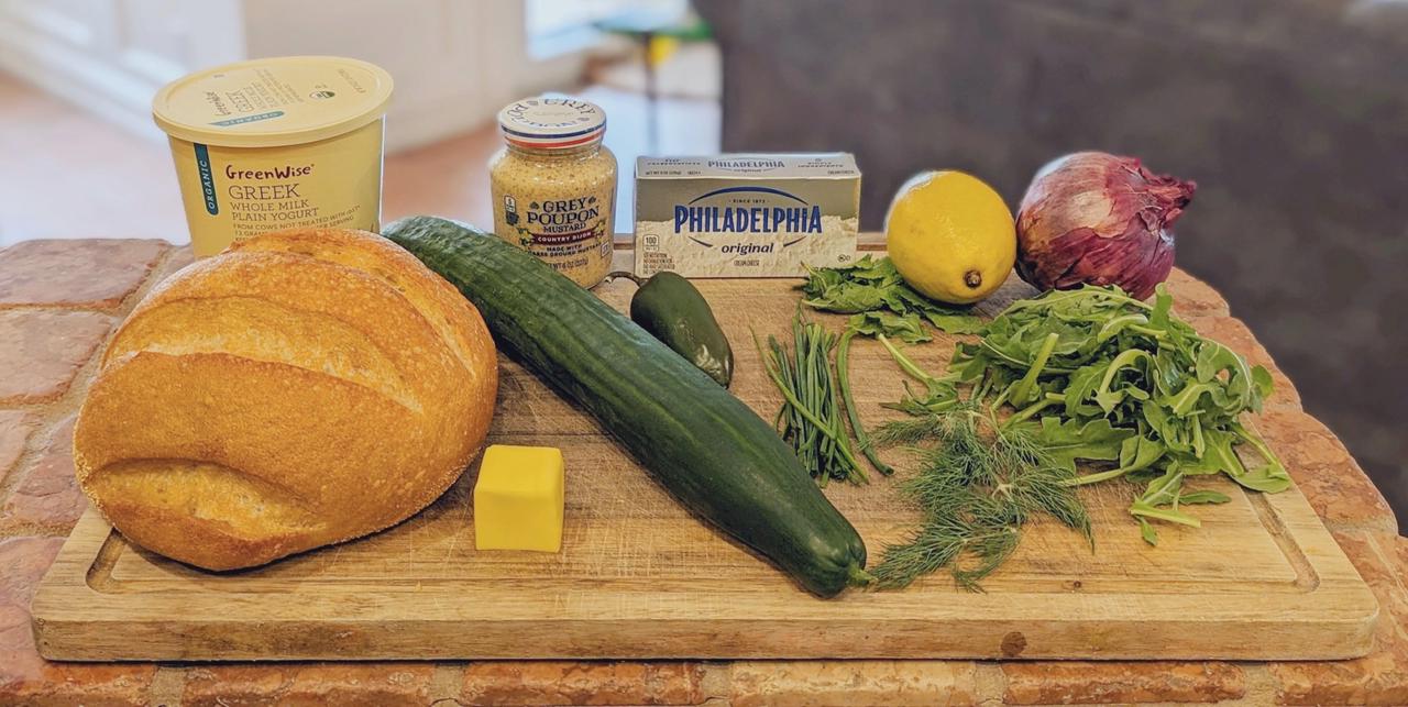 Ingredients for The Ultimate Mind-Blowing Cucumber Sandwich