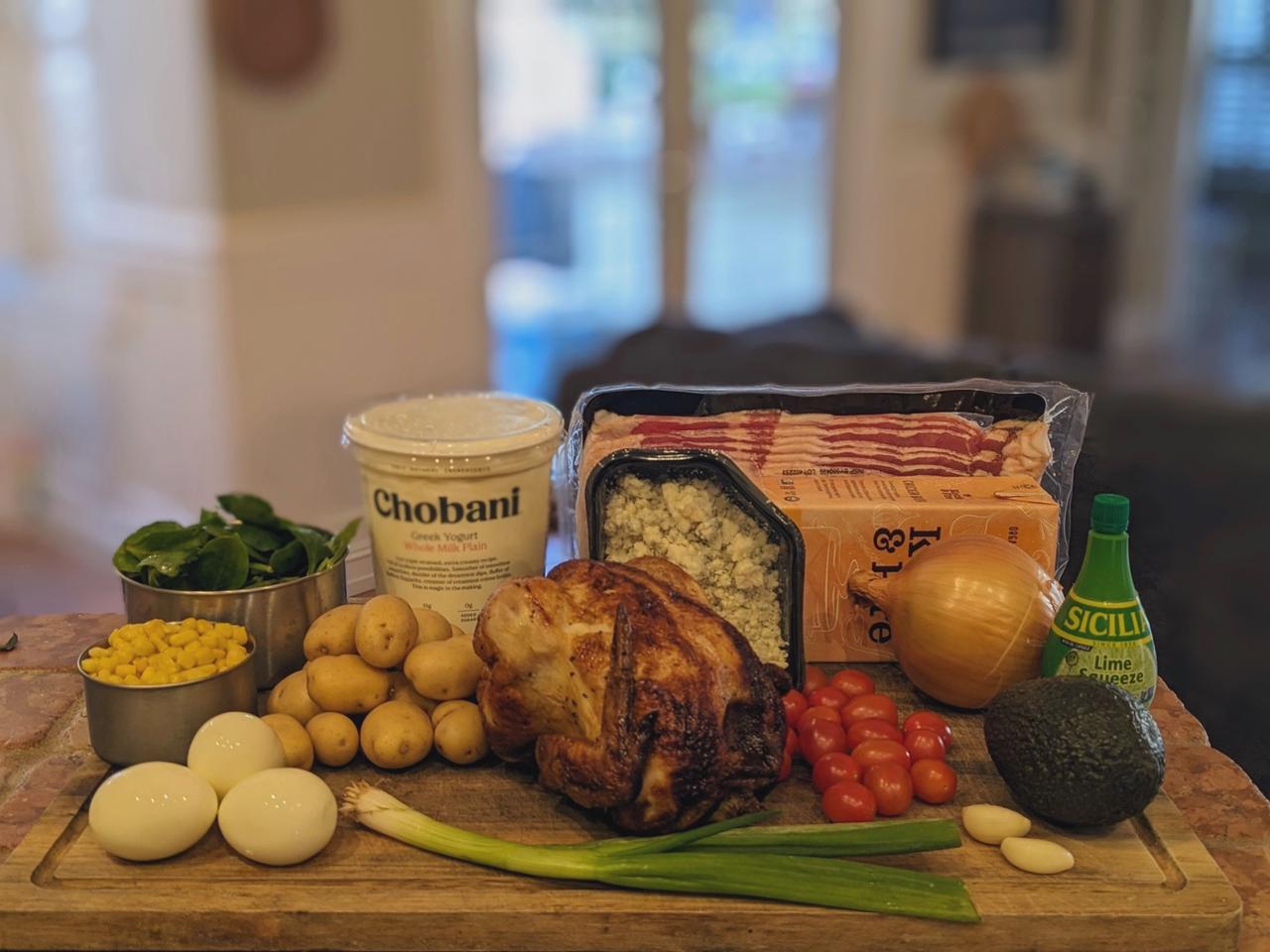 Ingredients for Cobb Salad Soup