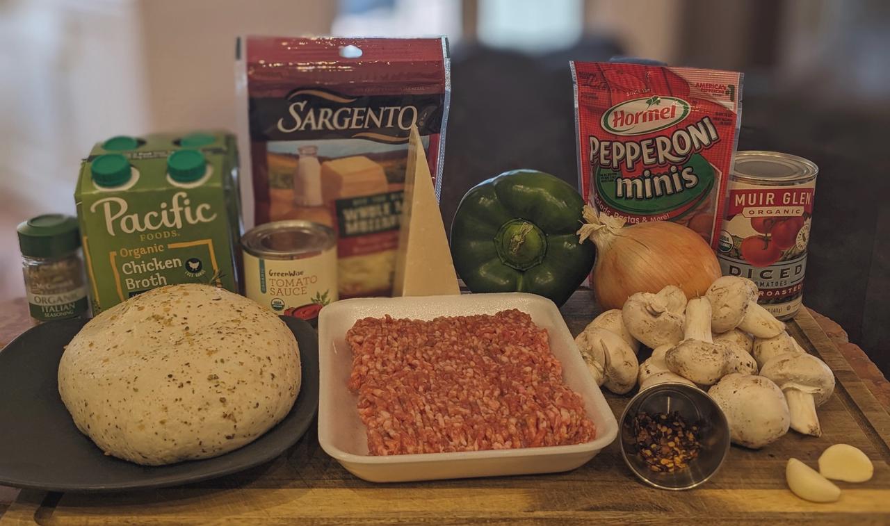 Ingredients for Pepperoni Pizza Soup