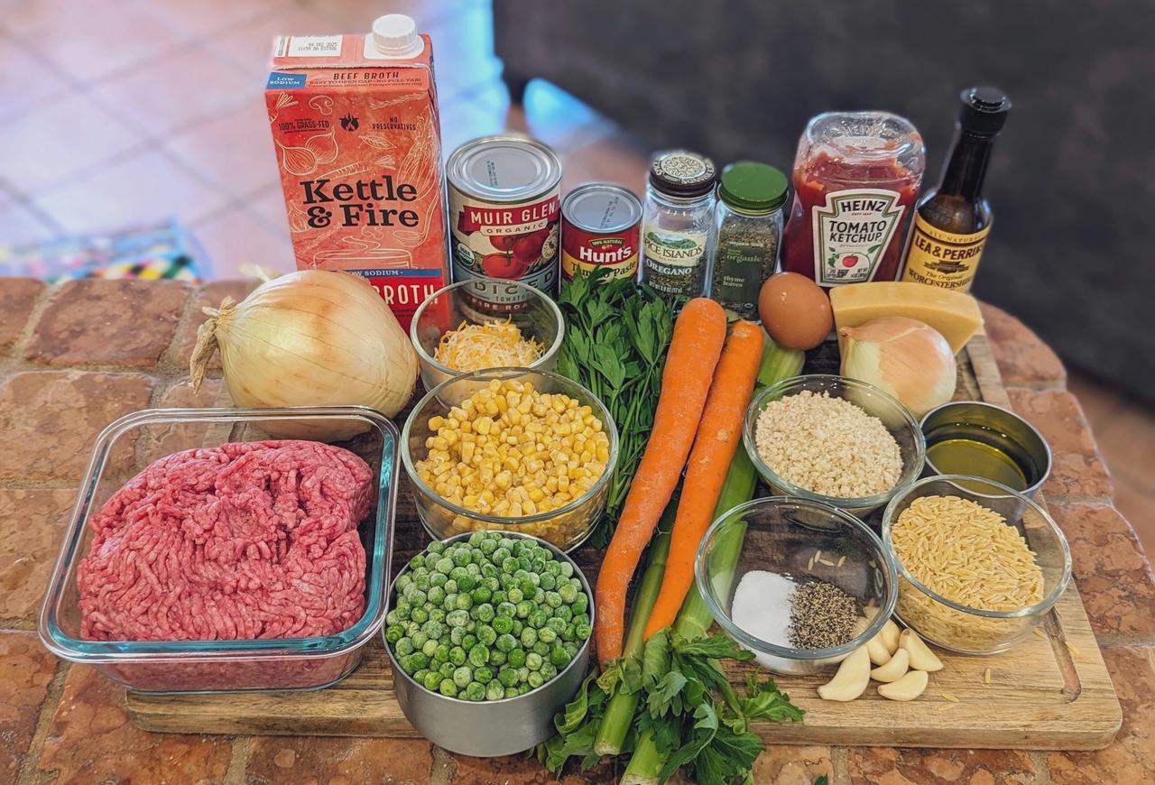 Ingredients for Meatloaf Soup